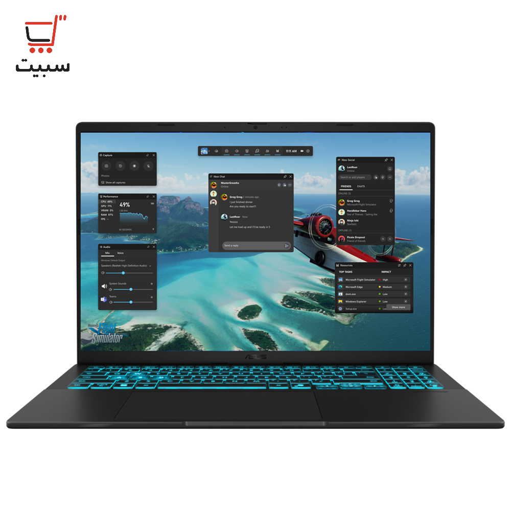لپ تاپ 16 اینچی گیمینگ ایسوس مدل V16 2025 FX3607VU-HC