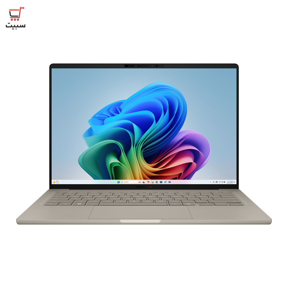 لپ تاپ 14 اینچی زنبوک ایسوس مدل Zenbook A14 UX3407QA Snapdragon X Plus X1P42100 16G 1T SSD Qualcomm Adreno WUXGA OLED *( این دستگاه با رنگ اصلی خود مغایرت دارد)