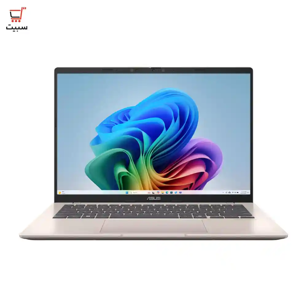 لپ تاپ 14 اینچی ویووبوک ایسوس مدل VivoBook 14 X1407QA Snapdragon X X126100 16G 1T SSD Qualcomm Adreno WUXGA