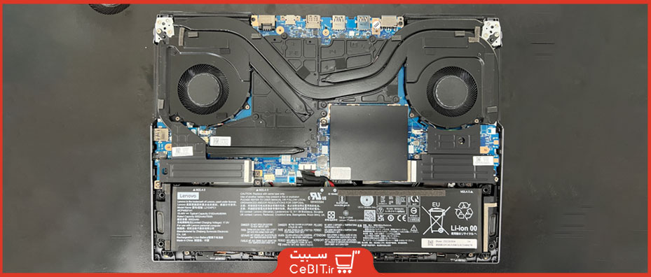 سیستم خنک کننده لپ تاپ طراحی و کیفیت ساخت لپ تاپ  Lenovo Legion 5 Pro